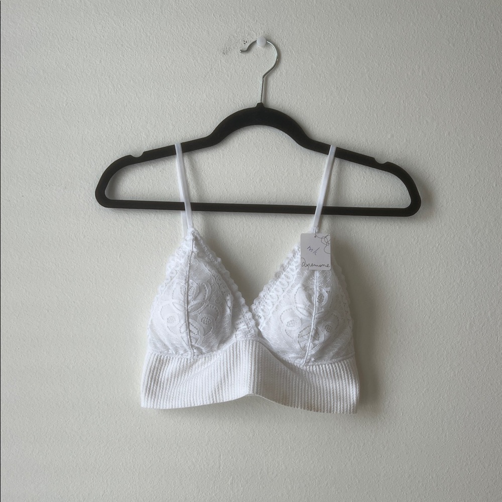 Anemone White Lace Bralette